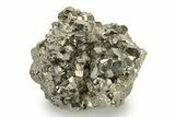 Striated, Pyrite Crystal Cluster - Peru #238872-1